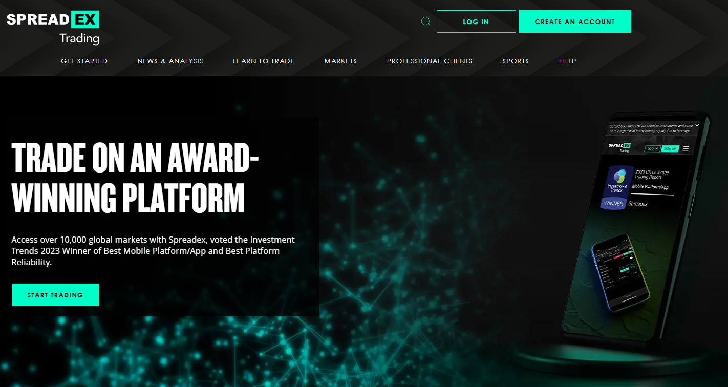 Spreadex - Best commodities broker UK for tight spreads.