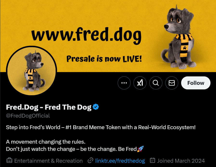 fred the dog crypto presale